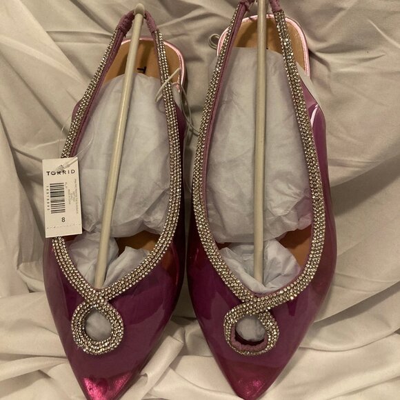 NWT Pink and Silver Pointed Toe Slingback - Picture 1 of 8